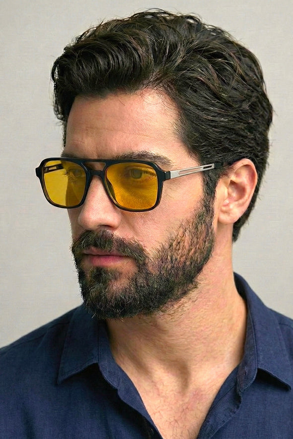 Erkek Güneş Gözlük Uv400 Koruma Metal Sap