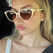 Retro luvia Karamel Kadın Güneş Gözlüğü