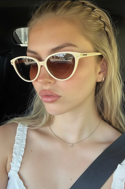 Retro luvia Karamel Kadın Güneş Gözlüğü