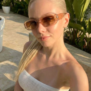 Transparan Karamel Kadın Güneş Gözlüğü