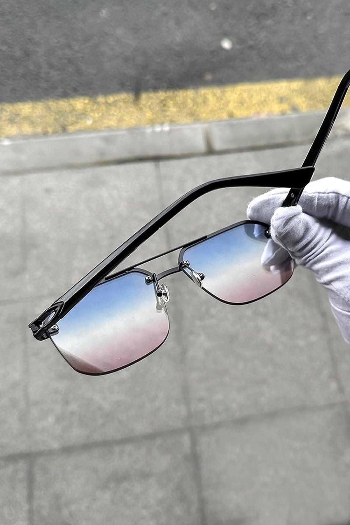 Erkek Güneş Gözlüğü Çerçevesiz Cam Model