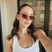 Beige Kahverengi Kadın Güneş Gözlüğü