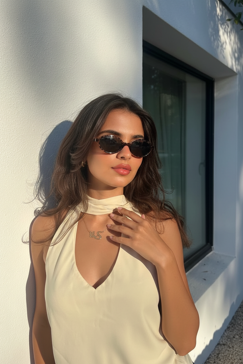 90s Green Leopard Kadın Güneş Gözlüğü