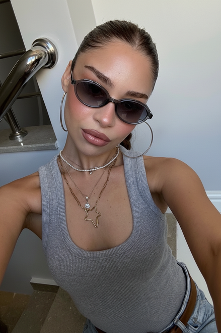 90s Navy Blue Kadın Güneş Gözlüğü