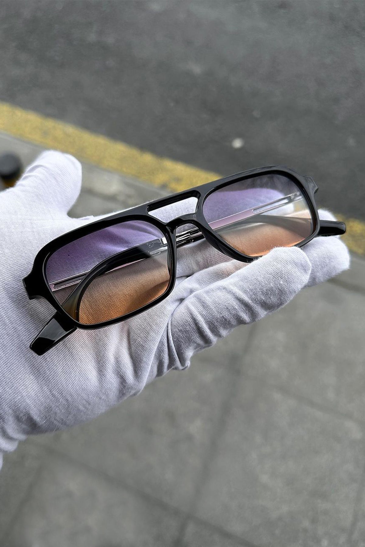 Unisex Dikdörtgen Güneş Gözlük Uv400 Koruma