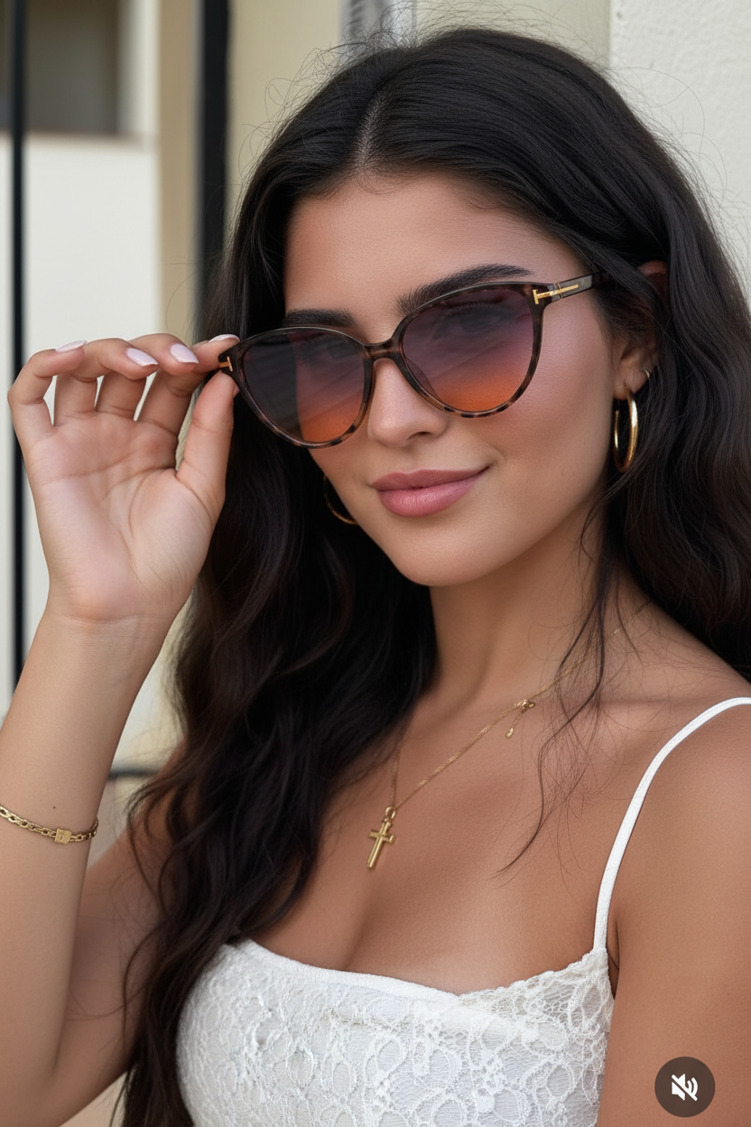 Vision Leopard Degrade Kadın Güneş Gözlüğü