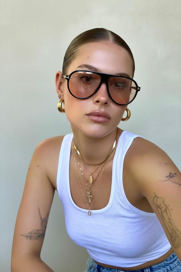 Aviator Black Nude Kadın Güneş Gözlüğü