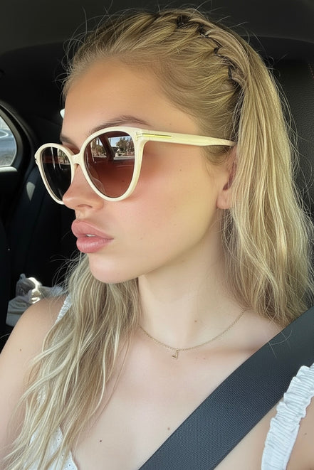 Retro luvia Karamel Kadın Güneş Gözlüğü