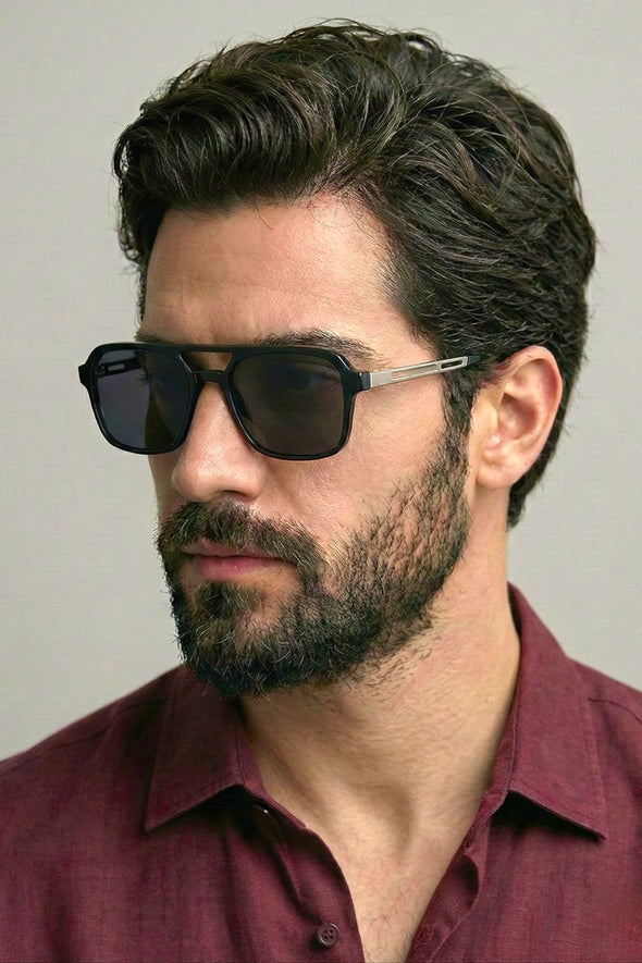 Erkek Güneş Gözlük Uv400 Koruma Metal Sap