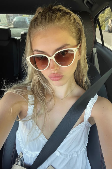 Retro luvia Karamel Kadın Güneş Gözlüğü