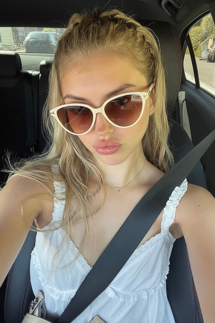 Retro luvia Karamel Kadın Güneş Gözlüğü