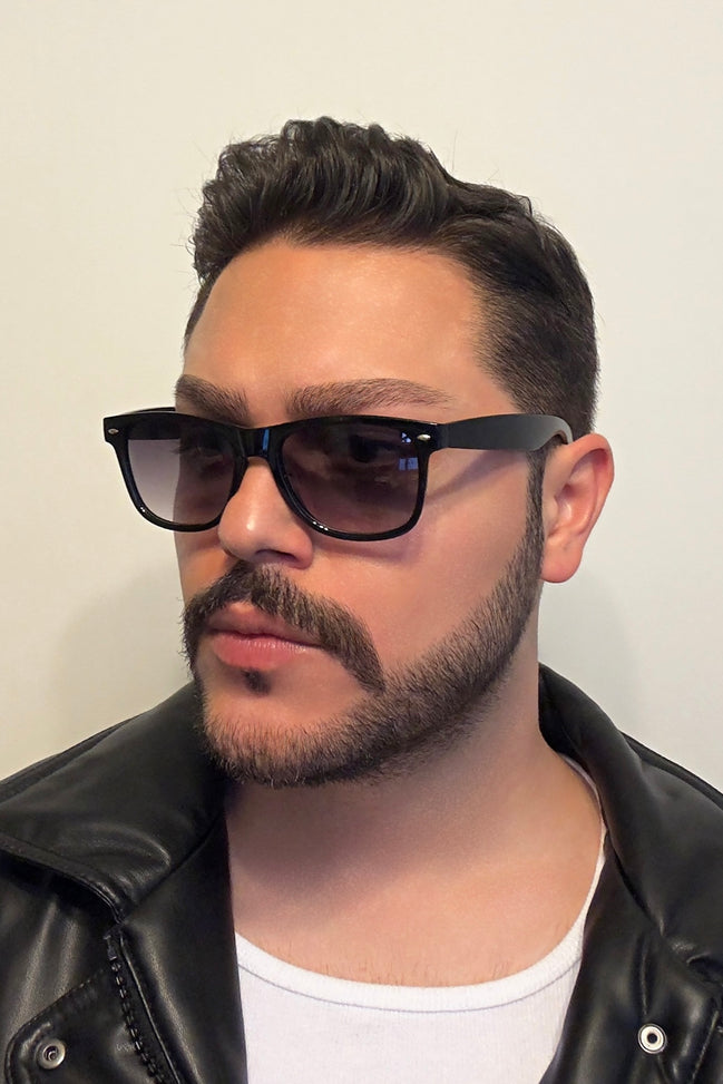 Siyah Erkek Güneş Gözlük Amerikan Çapraz Kesim