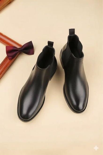 %100 Hakiki Antik Deri Erkek Bot Kauçuk Taban