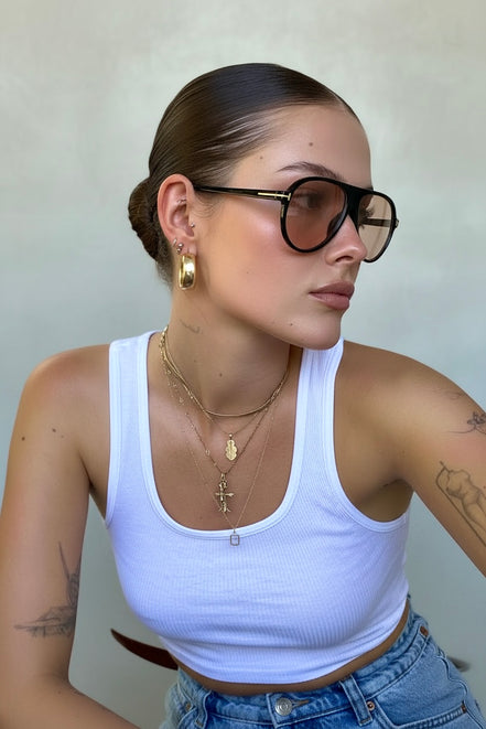 Aviator Black Nude Kadın Güneş Gözlüğü