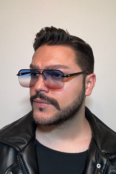 Erkek Güneş Gözlüğü Çerçevesiz Cam Model