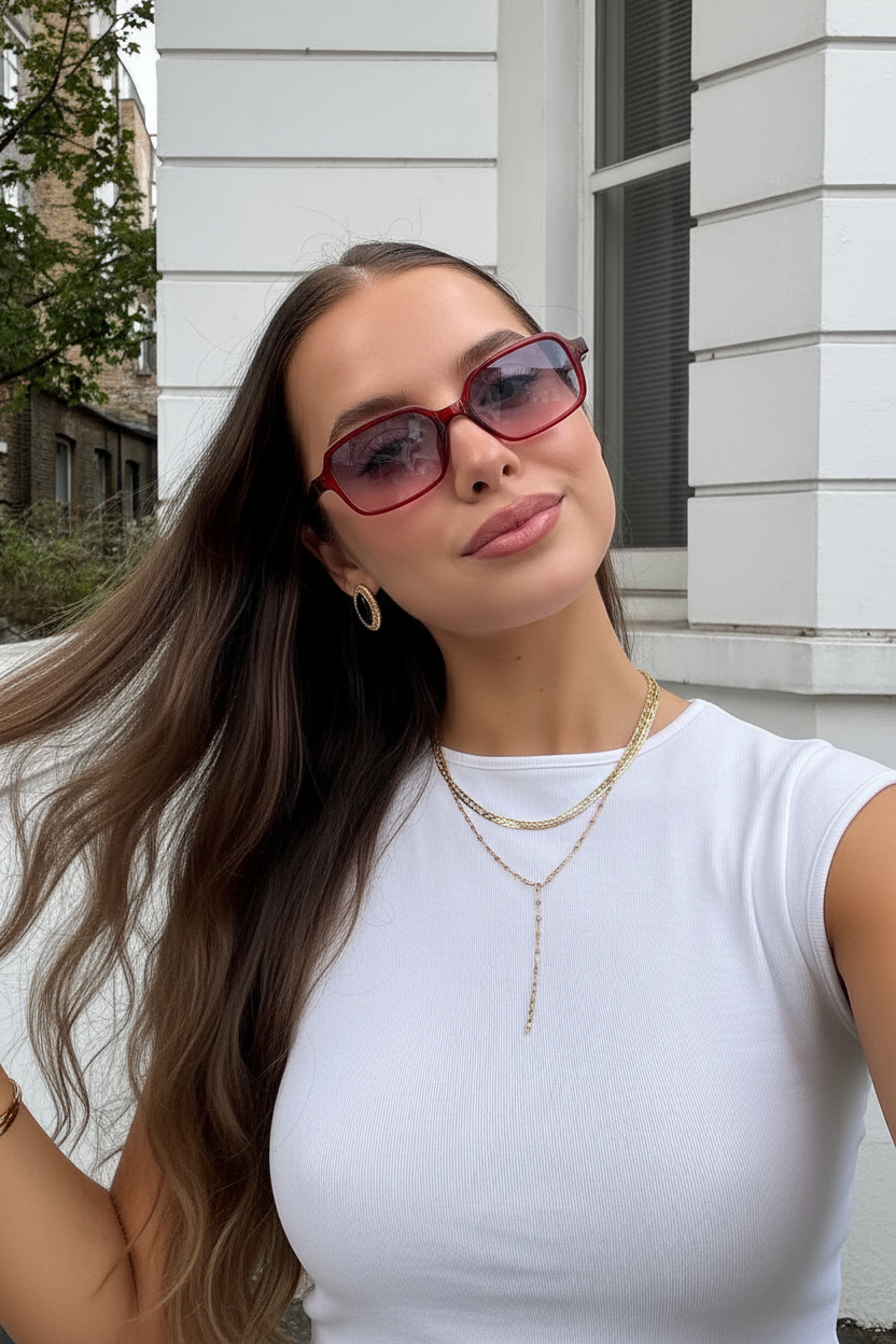 Gradient Red Kadın Güneş Gözlüğü