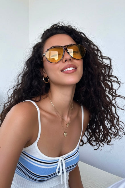 Tortoise Orange Leopard Kadın Güneş Gözlüğü