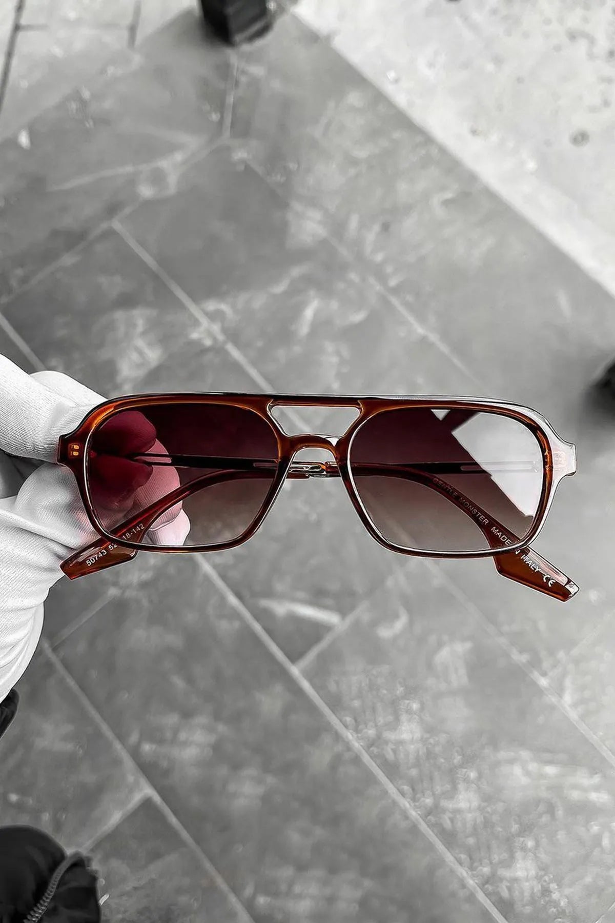 Unisex Dikdörtgen Güneş Gözlük Uv400 Koruma