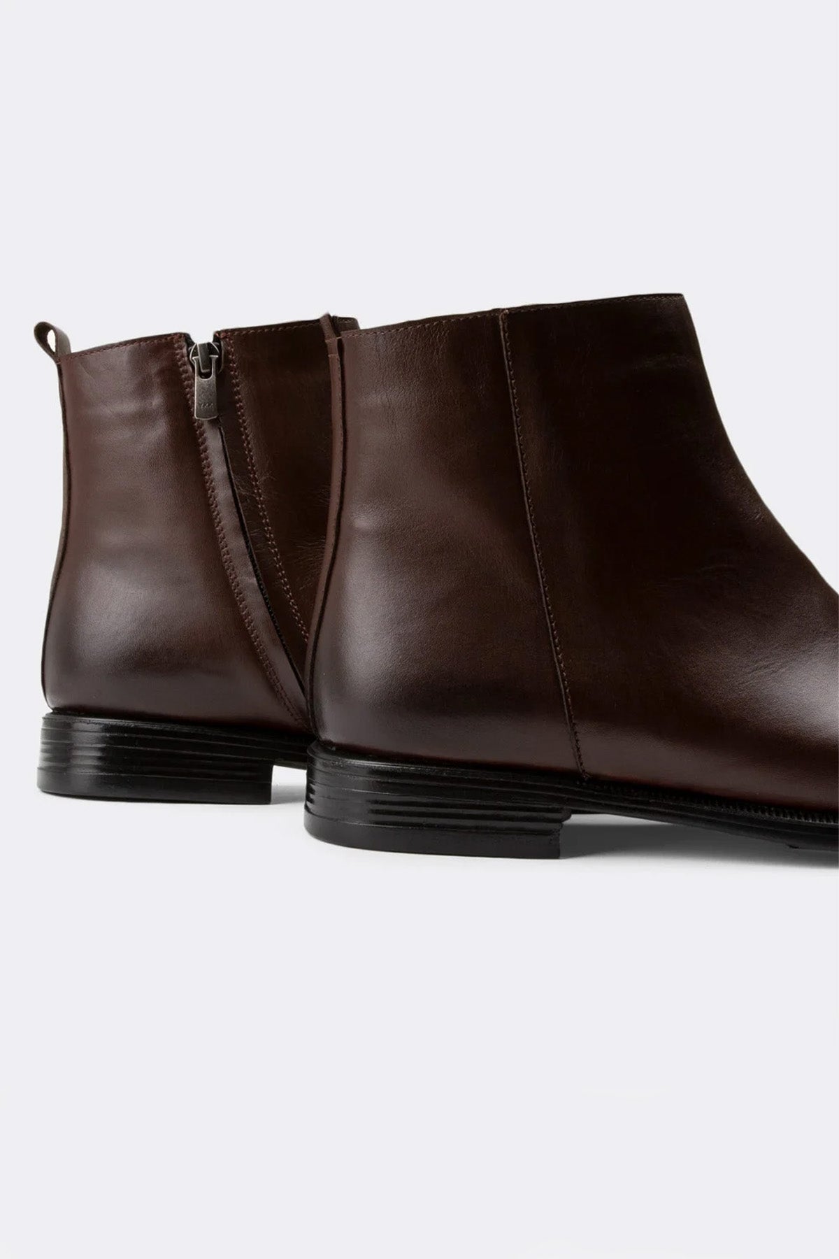 %100 Hakiki Deri Kovboy Model Chealse Kahverengi Erkek Bot