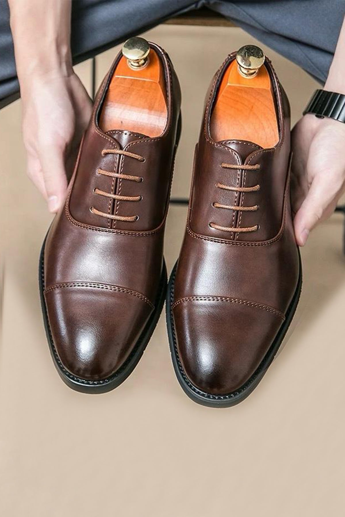 %100 Hakiki Deri Erkek Klasik Damat Ayakkabısı