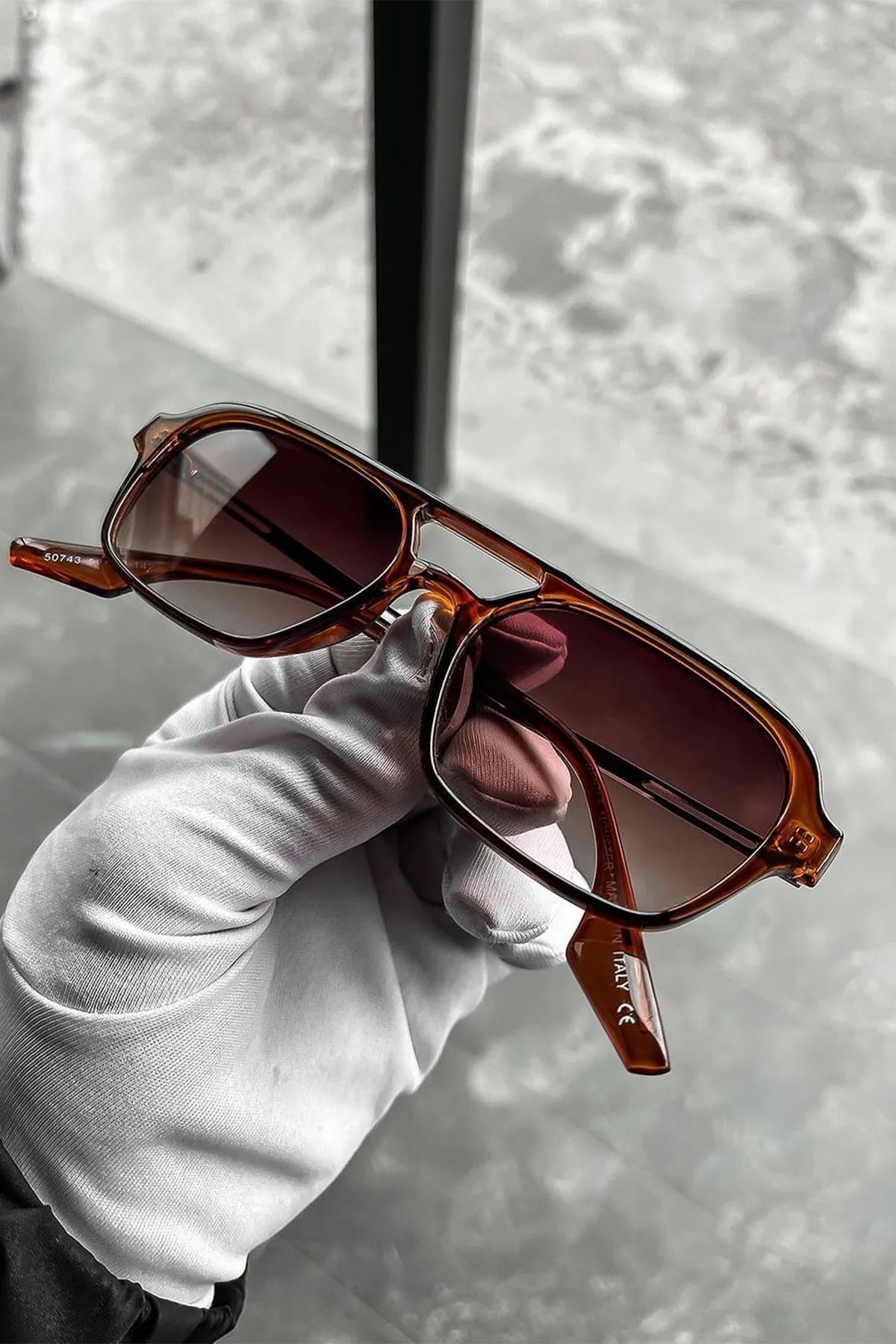 Unisex Dikdörtgen Güneş Gözlük Uv400 Koruma