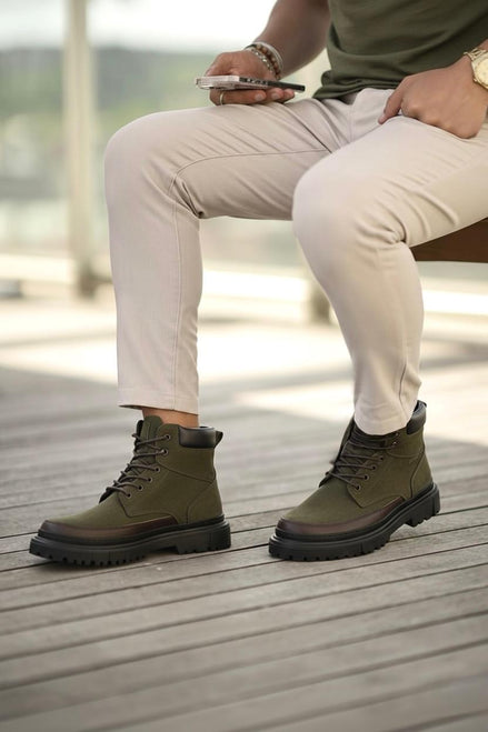 % 100 Hakiki Deri Erkek Bot Eva Taban Ultra Hafif Yüksek Taban